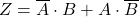 Z=\overline{A} \cdot B + A \cdot \overline{B}\\