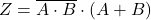 Z= \overline{A \cdot B} \cdot (A+B)\\